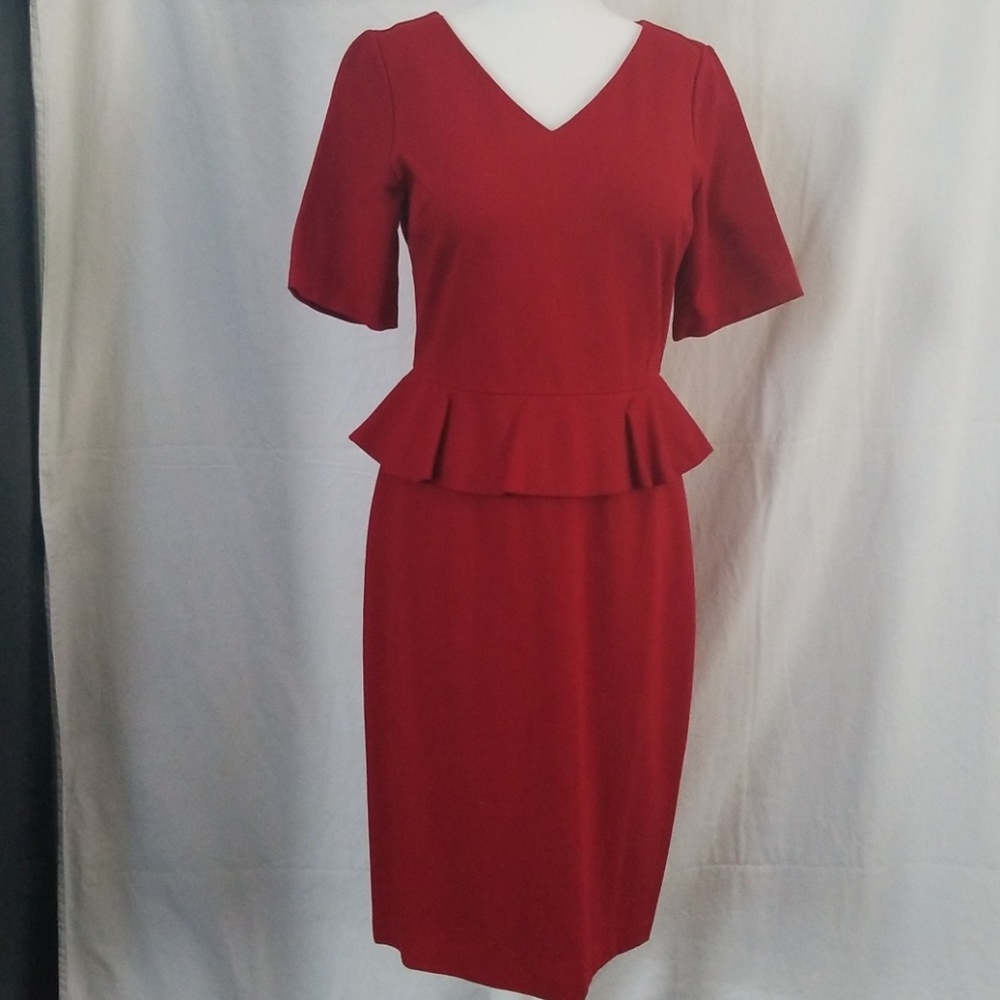 Talbots ponte peplum dress